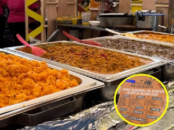 Precios de las comidas del Petronio Álvarez.