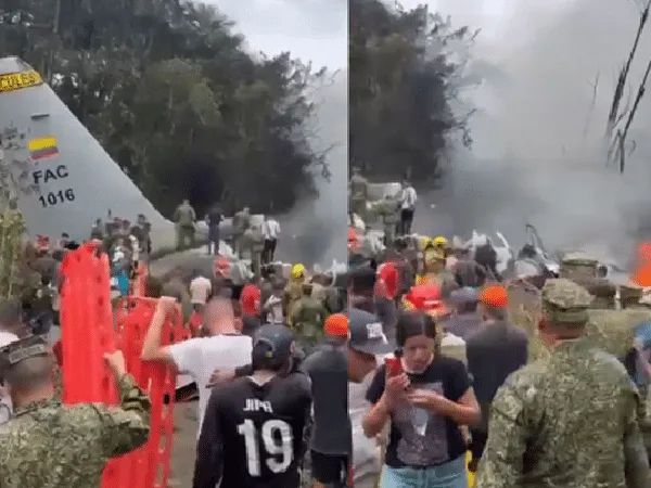 Avión militar accidentado en Putumayo.