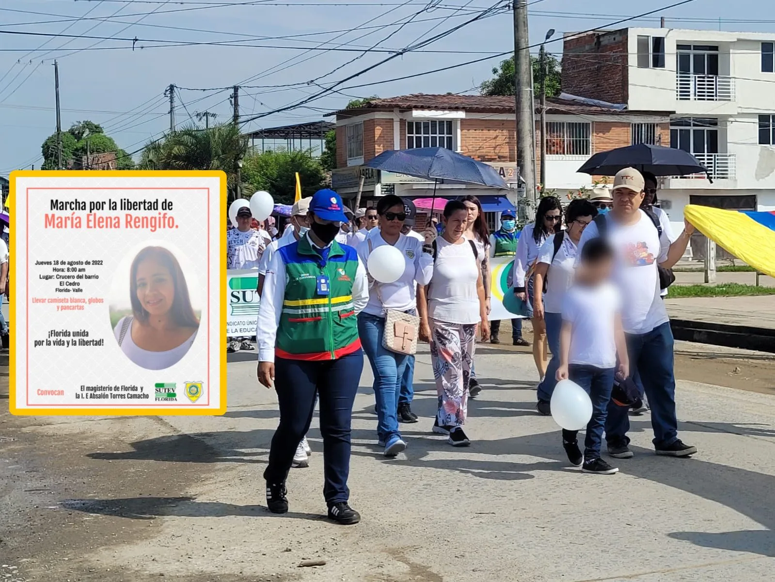 En Florida marcharon exigiendo la libertad de María Rengifo, secuestrada el pasado jueves 11 de agosto
