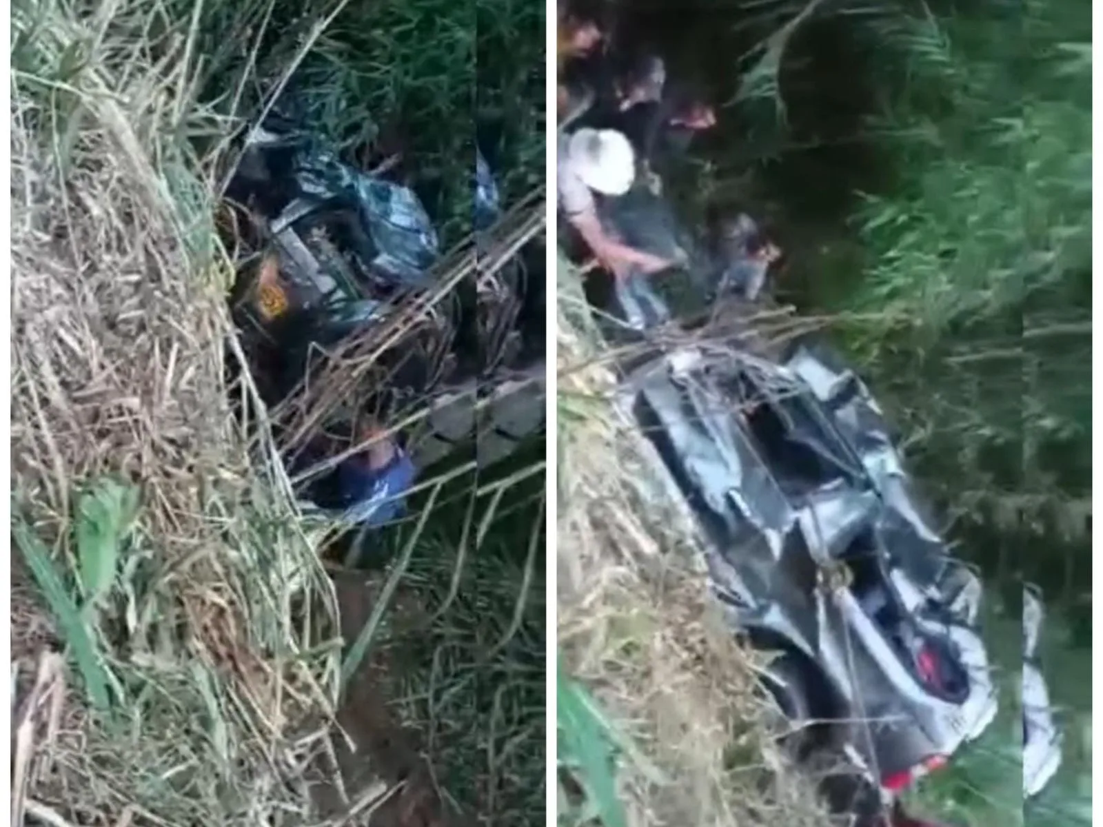 Cuerdas, fuerza y 'hágale': en Arboleda una camioneta rodó 100 metros por un abismo y la gente se unió para sacarla