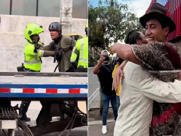 A domiciliario en Bogotá le dieron regalazo.
