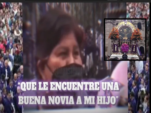 "Buena novia para mi hijo": Curioso pedido al Señor de los Milagros, "madre solo hay una" dicen en redes
