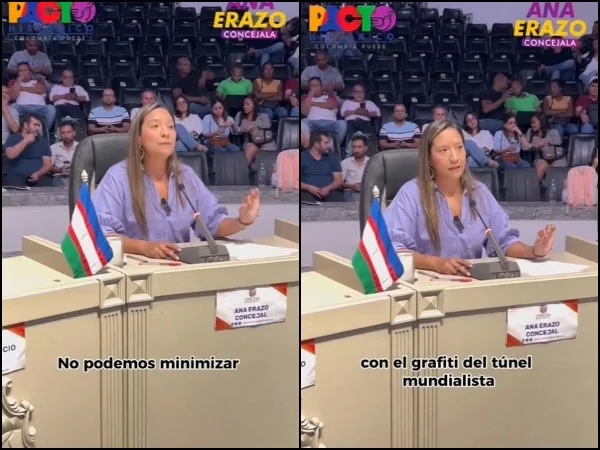«Yo sigo esperando que el alcalde se pronuncie»: Ana Erazo tras la mancha a el grafiti alusivo al monumento a la Resistencia