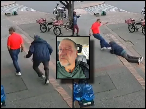 Adulto mayor se tropezó, intentó sujetarse de otro pero terminó recibiendo varias patadas