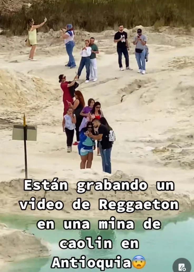 Prohibieron ingreso a mina de Caolín, y se metieron a grabar un vídeo musical en Antioquia