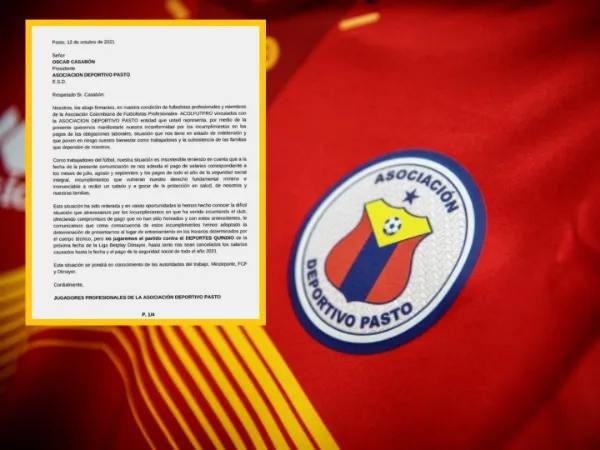 Los jugadores del Deportivo Pasto no se presentarán a jugar contra el Quindío sino les pagan sus salarios