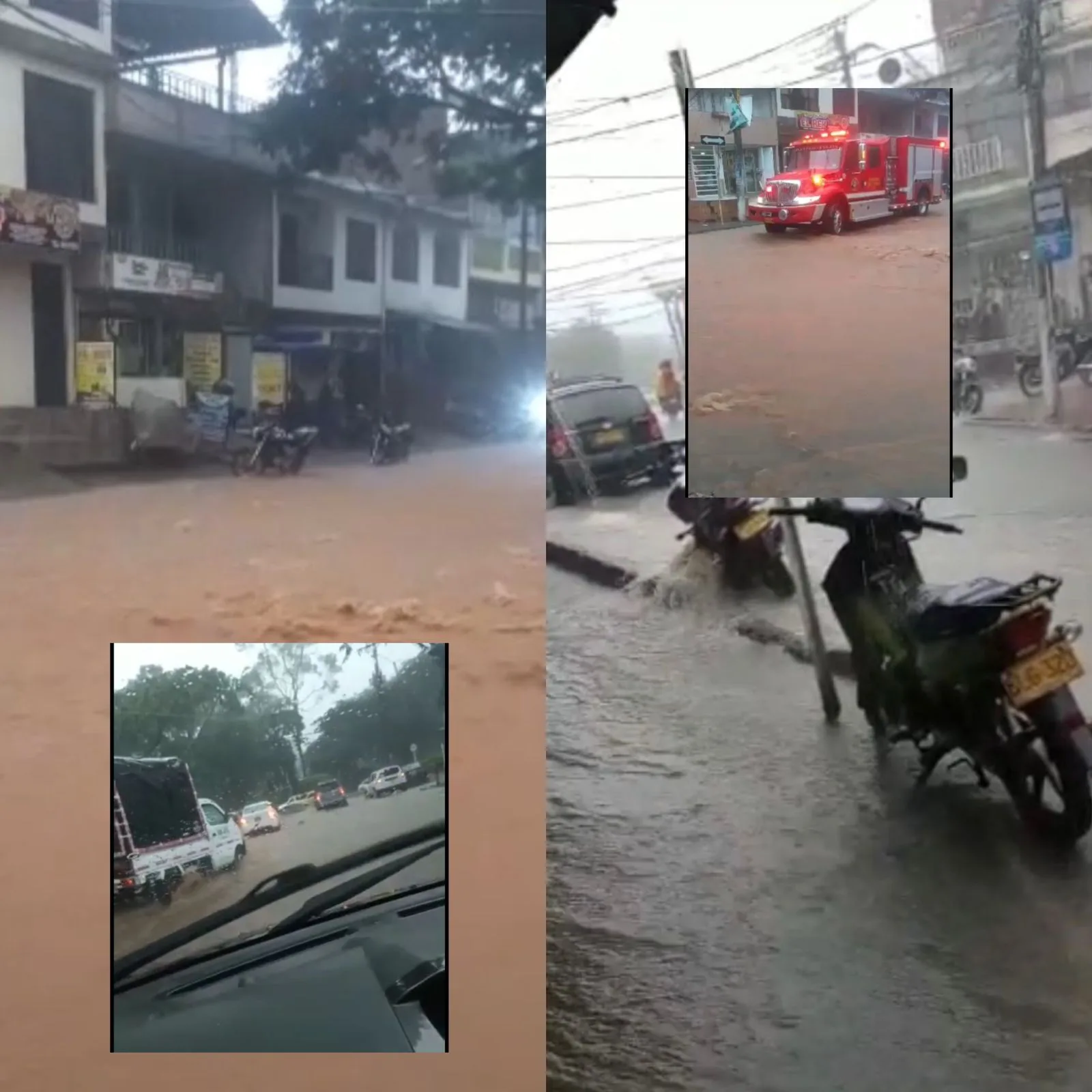 calles inundadas lluvias en Cali