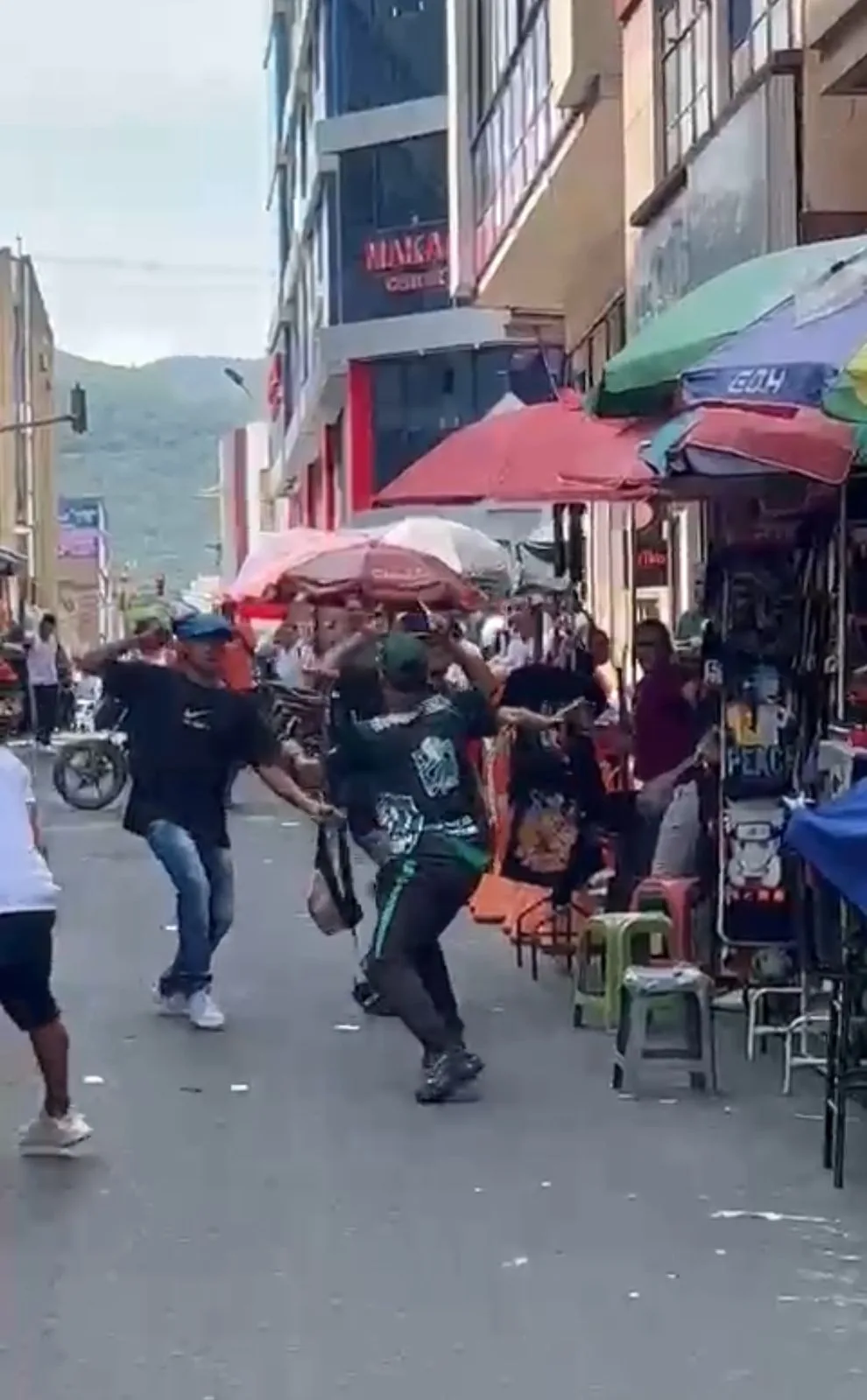 en el centro