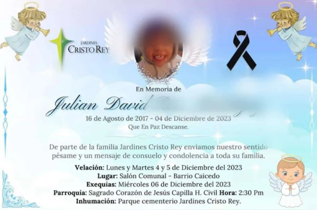Julián David, el dolor por la muerte del niño al caer de un tercer piso, en Pasto