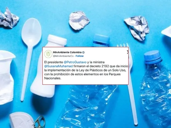 Plásticos de un solo uso: Decreto prohibe el ingreso a Colombia y habrá sanciones