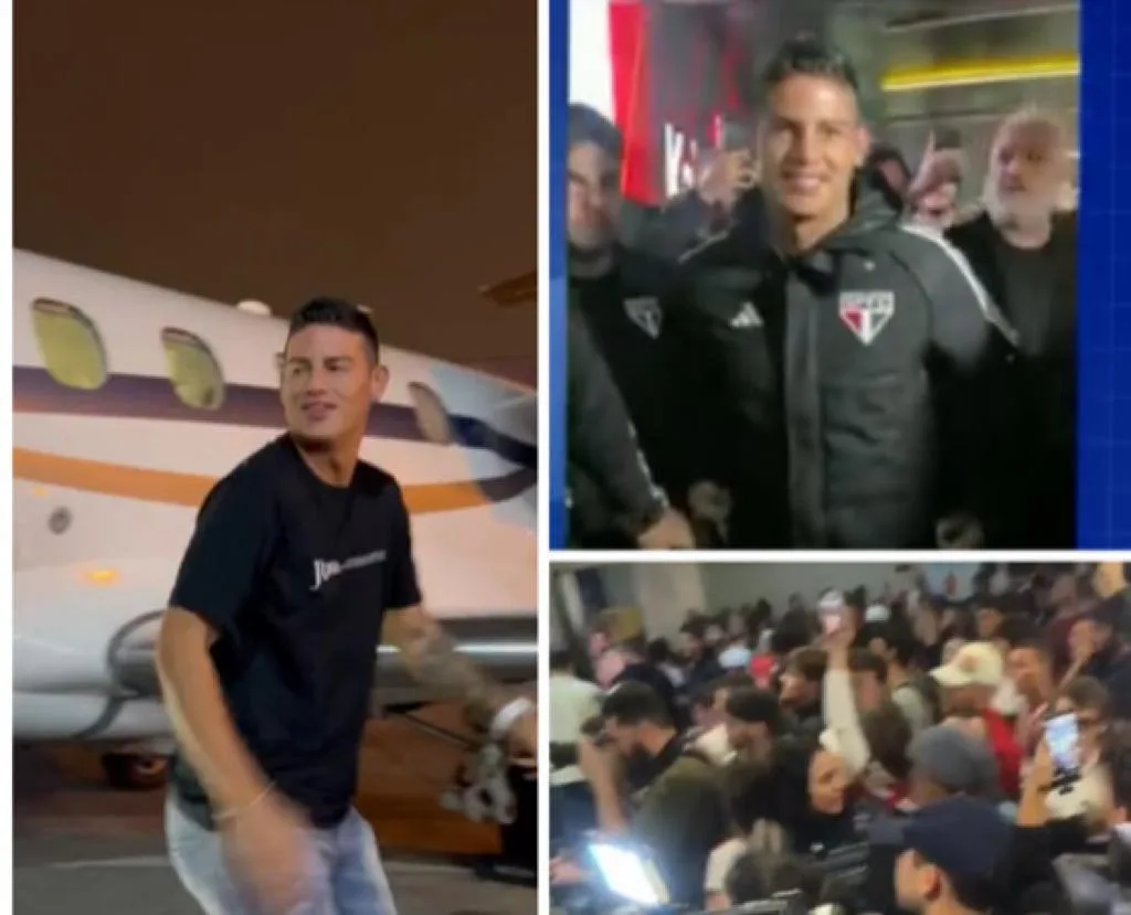 Fiebre por James Rodriguez en Brasil: ya llegó a su nuevo equipo en Sao Paulo