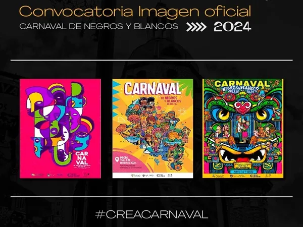 Ya se puede elegir el afiche del Carnaval de Negros y Blancos 2024, así puede votar