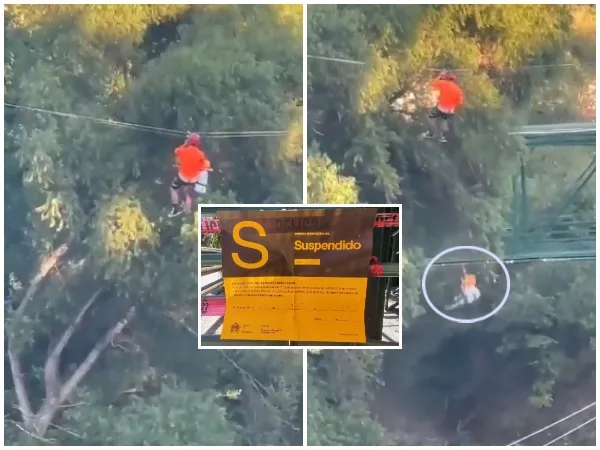 «El lago lo salvó»: Un menor cayó de una tirolesa de 12 metros de altura en México