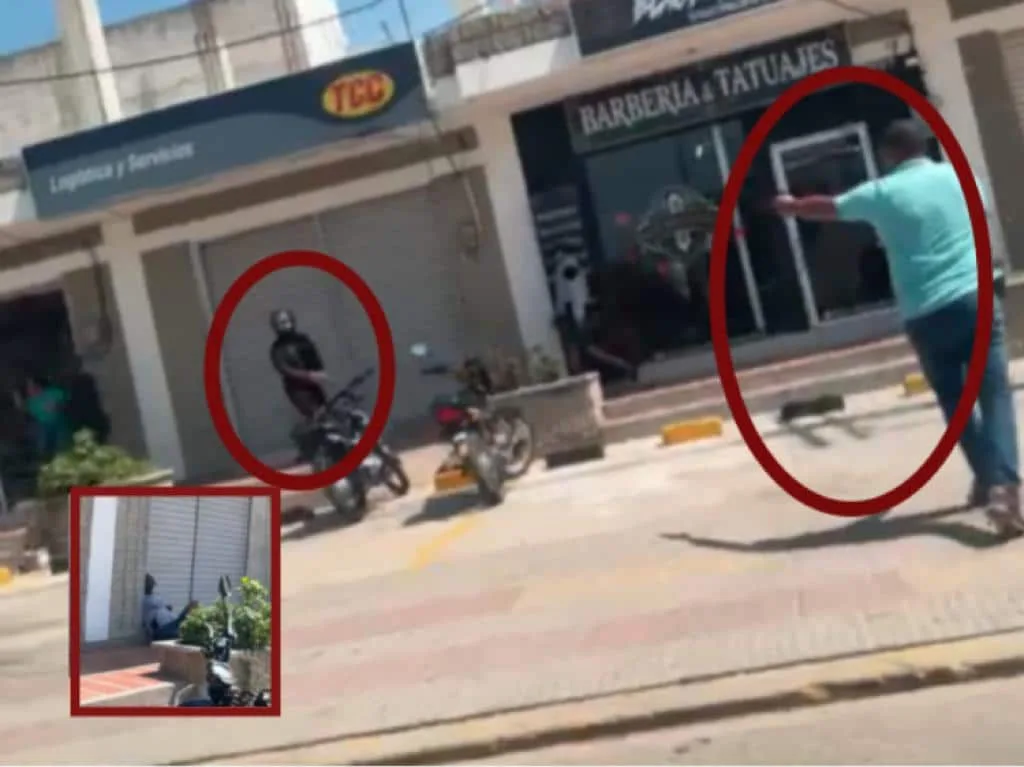 Enfrentó a los ladrones, en plena calle y disparando a pocos metros, en Riohacha