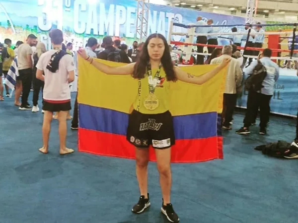 Representación nariñense por lo alto: deportista quedó subcampeona en torneo internacional de Muay Thai