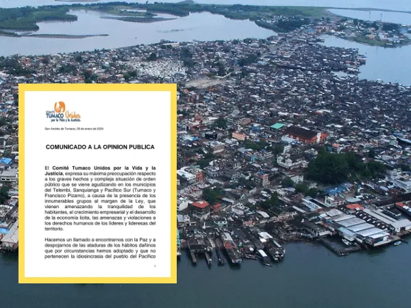 Preocupa la situación de orden público en los municipios del Telembi, Sanquianga y Pacífico Sur (Tumaco y Francisco Pizarro) por la presencia de grupos armados.