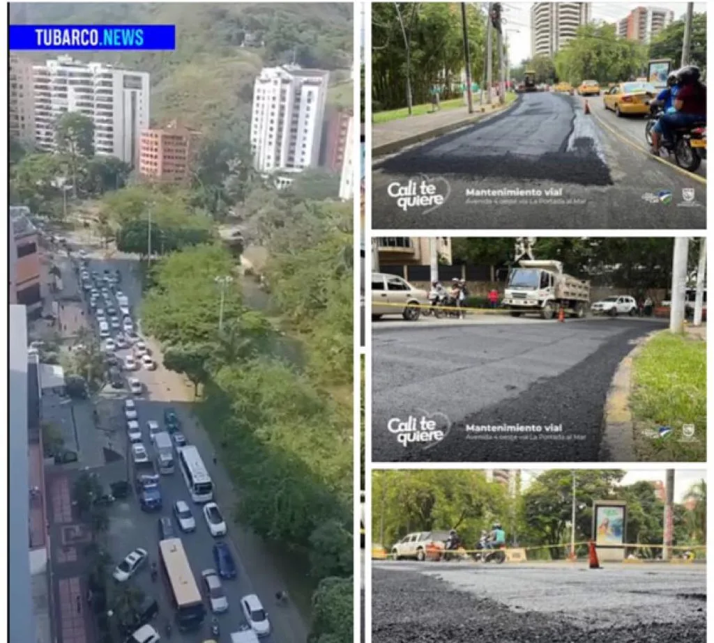 "¿No podían fin de semana o en otro horario?", críticas al arreglo de vías en plena congestión en Cali