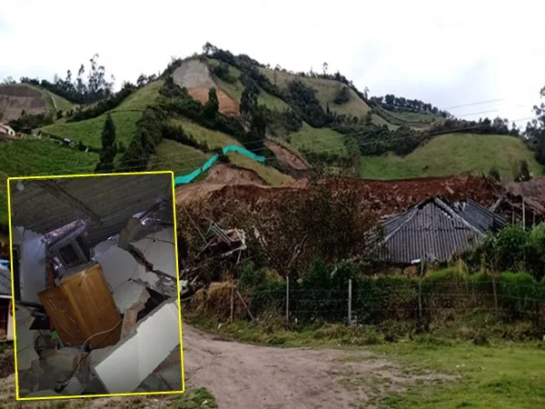 En el sur de Nariño también hubo otro emergencia por deslizamiento que destruyó 5 viviendas