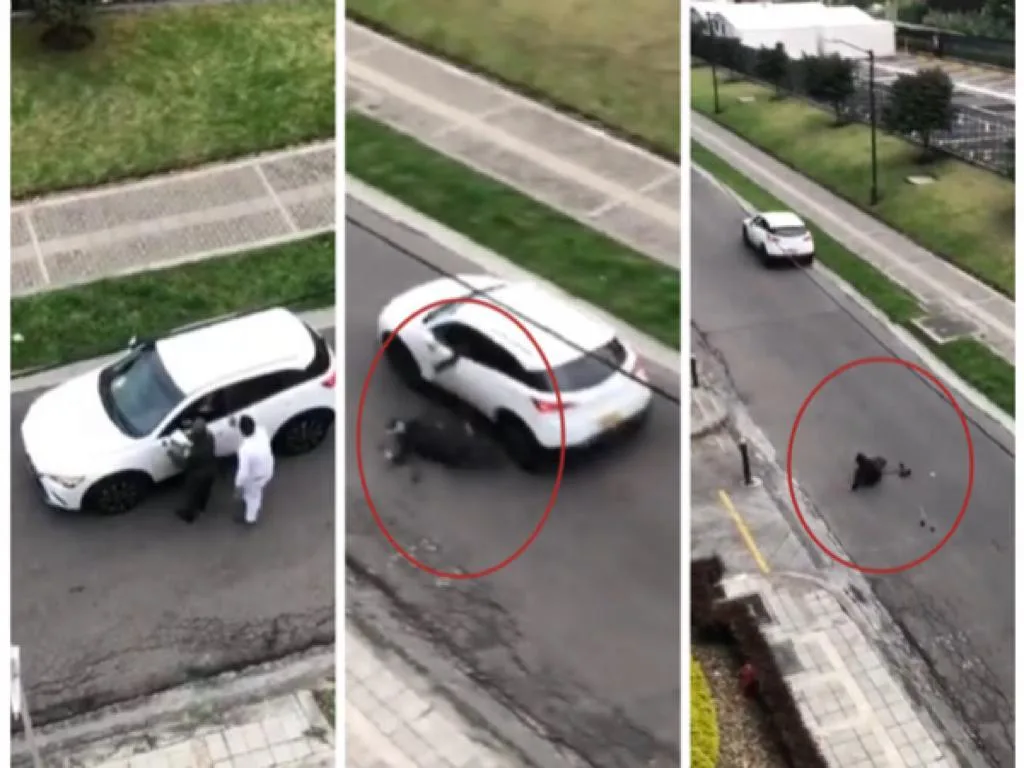 Policía paró a conductor por un cruce indebido, y terminó arrollada en Bogotá: el agresor huyó