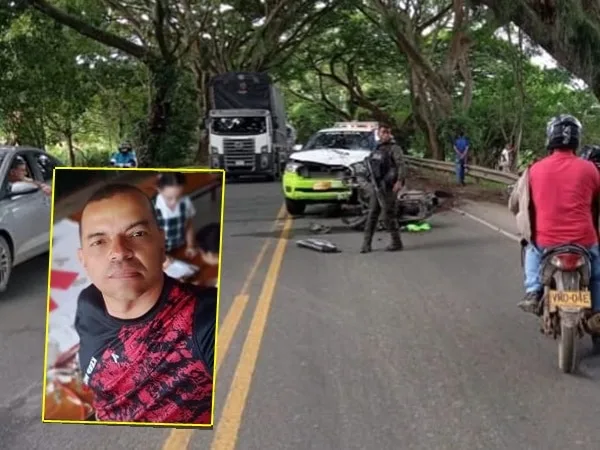El docente identificado como James Guzmán Lenis, se movilizaba en una motocicleta cuando colisionó contra el vehículo de la Policía.