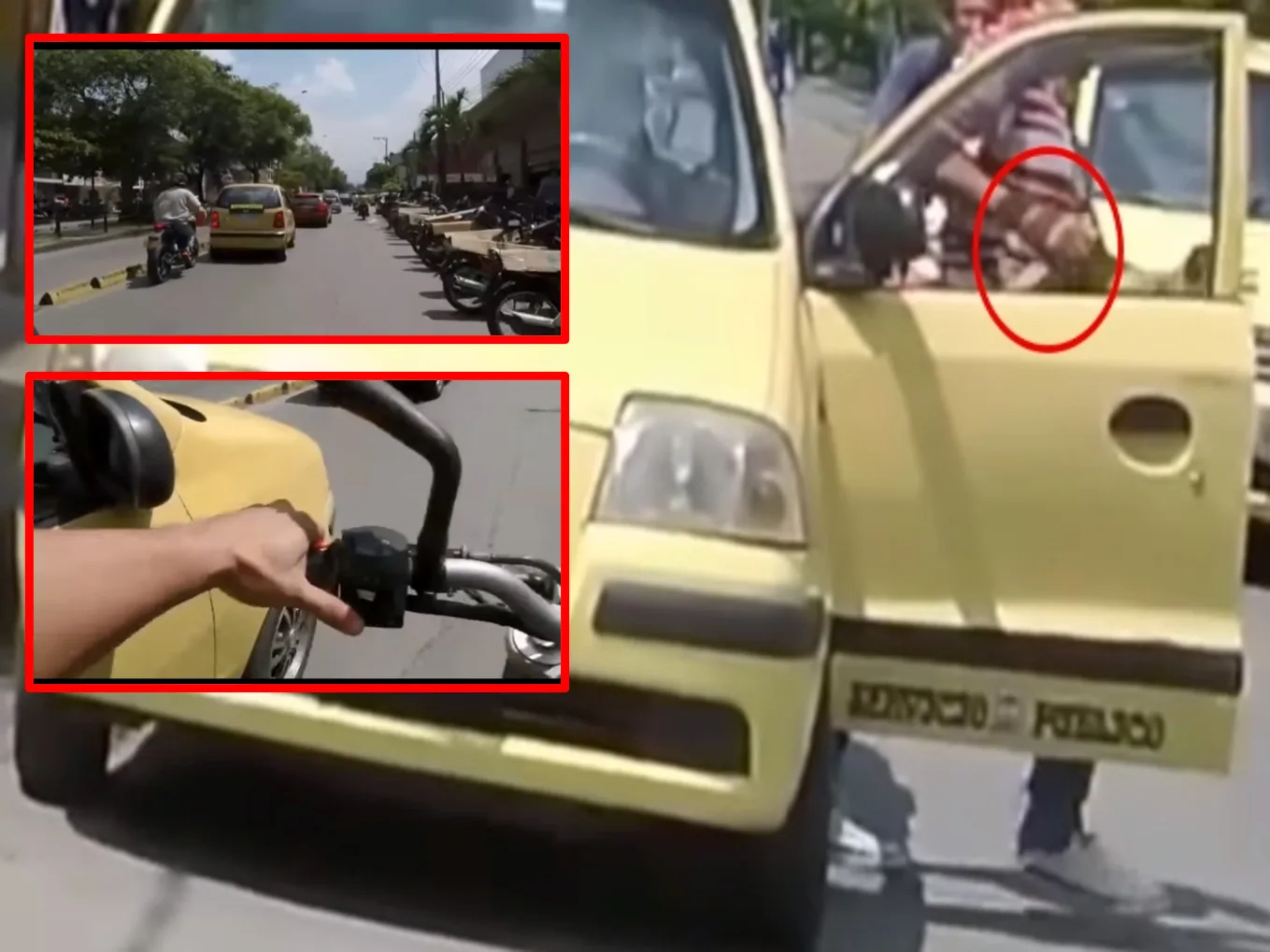 "Llevas una niña", dijo el motorizado al que un taxista le sacó cuchillo cuando discutía por una imprudencia