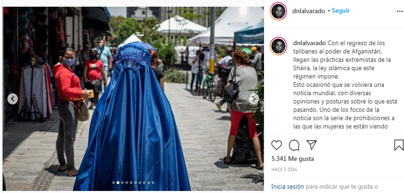 un burka en Medellín