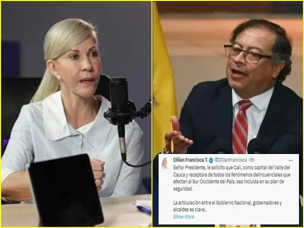 “Le solicito que Cali sea incluida en la nueva política de seguridad ”: Gobernadora Dilian Francisca a Petro