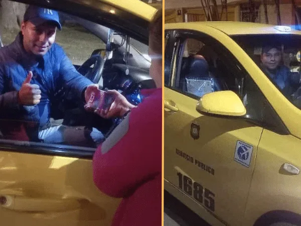 El acto de nobleza del taxista ha sido aplaudido en Pasto.