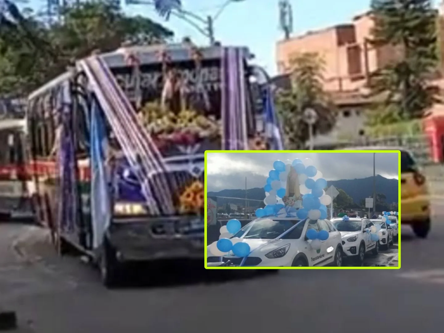 Entre taxis, bueses y camiones así son las movilizaciones del día de la Virgen del Carmen en Colombia