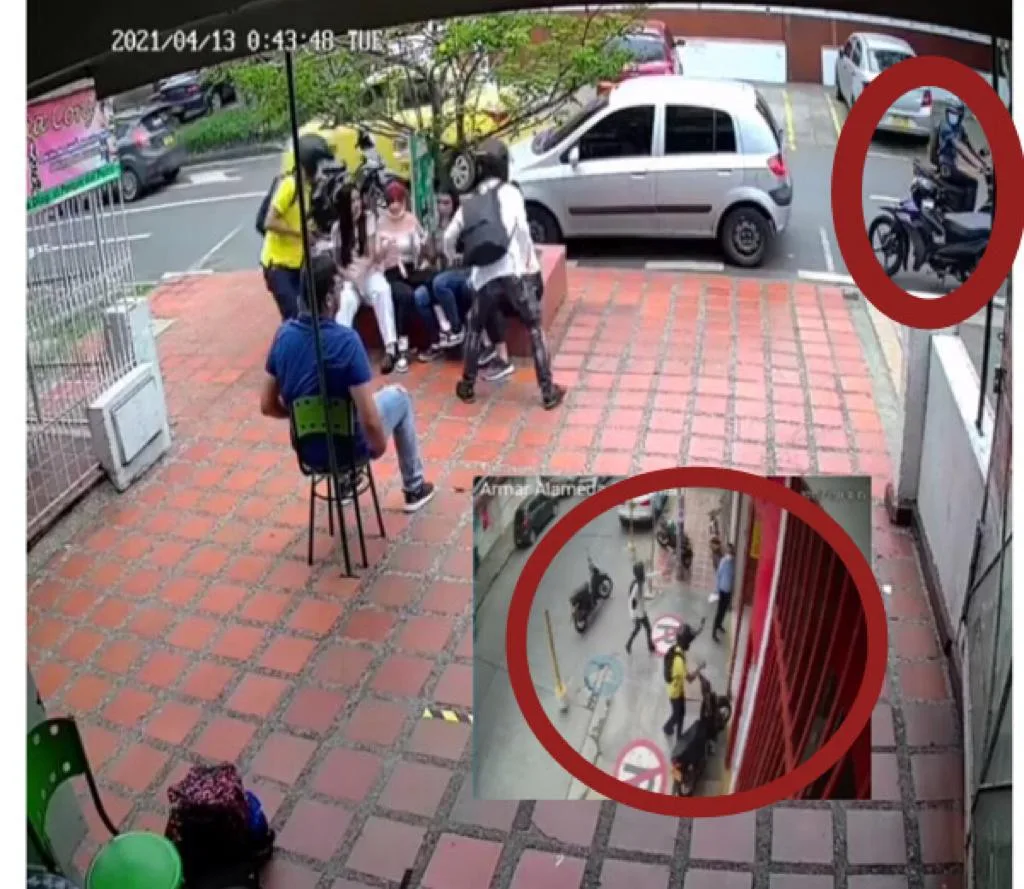 ladrones en moto Cali