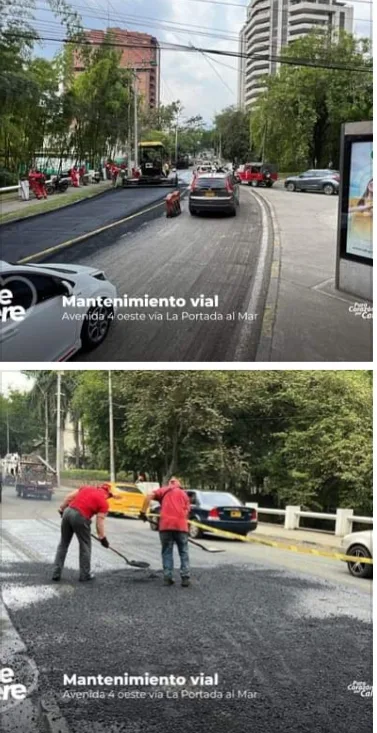trancones oeste por arreglo de vías en Cali 