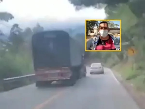 Lo persiguió porque "atropelló a un ciclista", explicó el temerario conductor de tractomula en vías de Antioquia