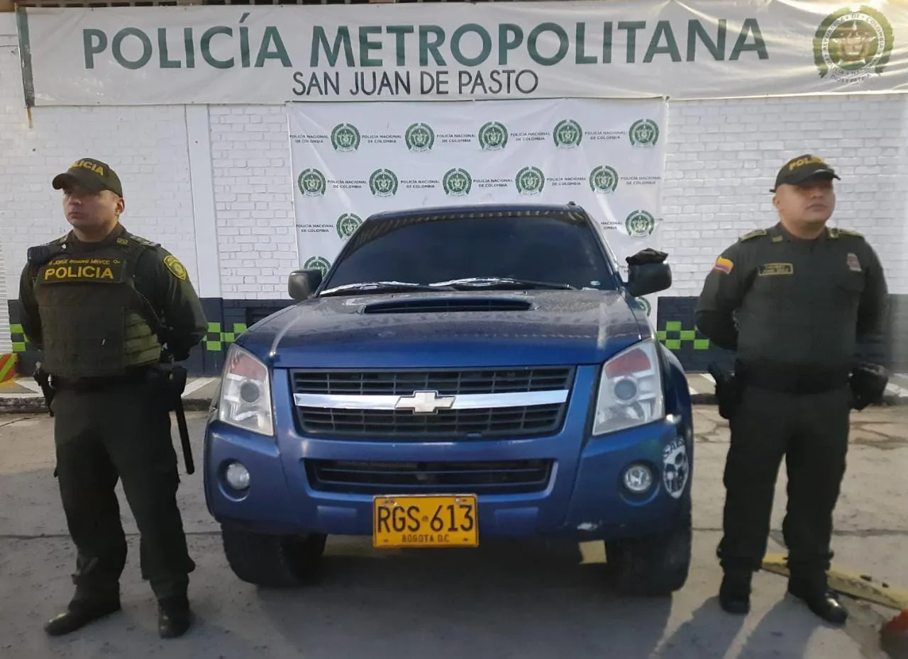 Camioneta robada Pasto