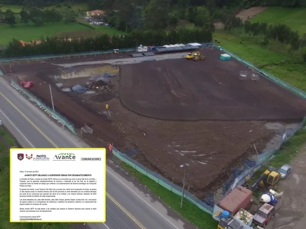 Avante suspenderá obras en Pasto, dicen que se debe al desabastecimiento por bloqueo en Cauca