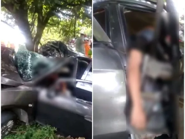 La angustia para rescatar a conductor y pasajero atrapados, accidente en la vía Buga-Tuluá