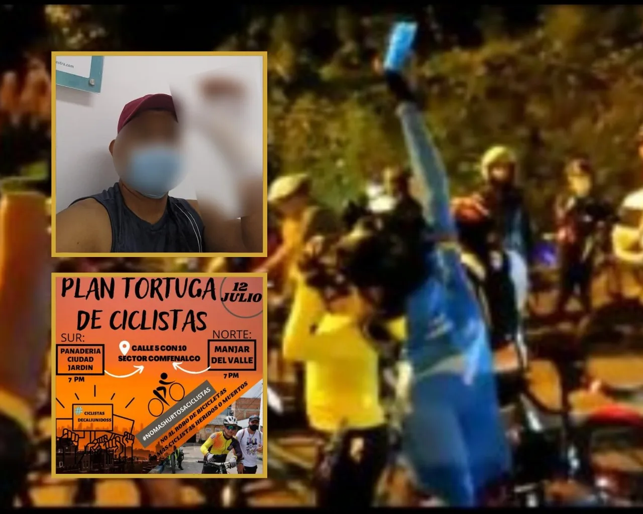 Nueva protesta y 'plan tortuga' de ciclistas ante la inseguridad en Cali