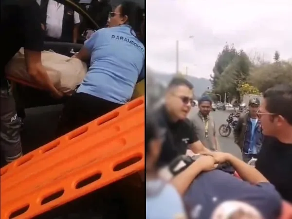 Indignante pelea entre paramédicos por «guerra del SOAT» en Bogotá mientras un herido espera atención