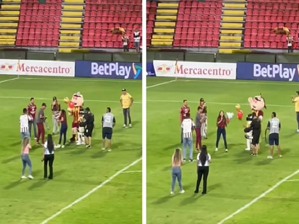 Propuesta de matrimonio en el estadio de Ibagué, Tolima.