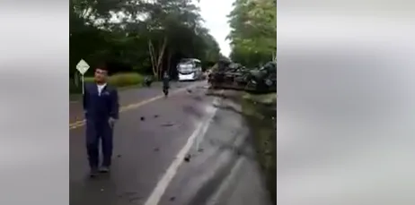 accidente en shock Honda Tolima