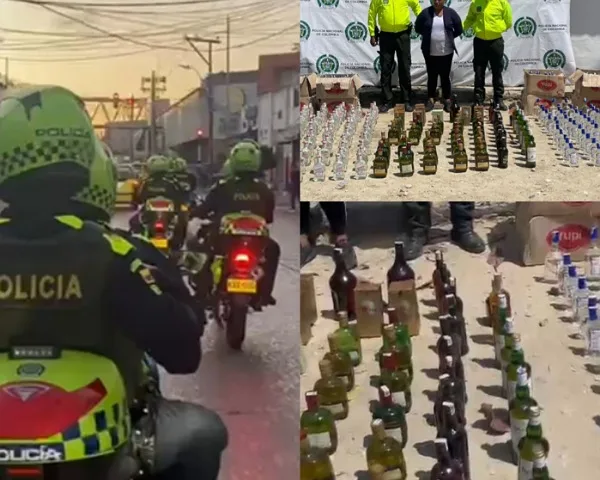 En el barrio Las Nieves, en Barranquilla incautaron más de cien millones en licor adulterado y capturaron a una mujer