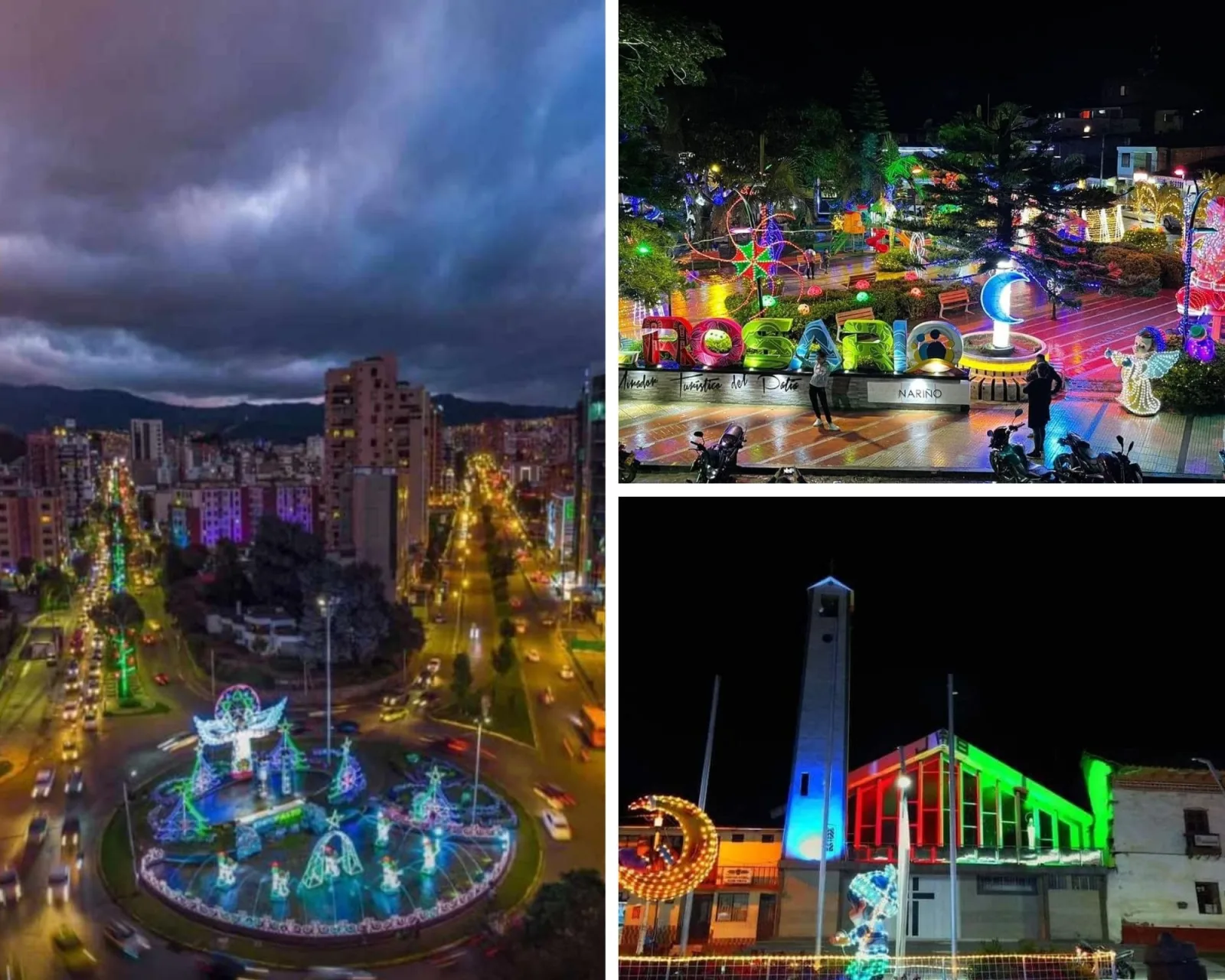 el alumbrado navideño en municipios de Nariño