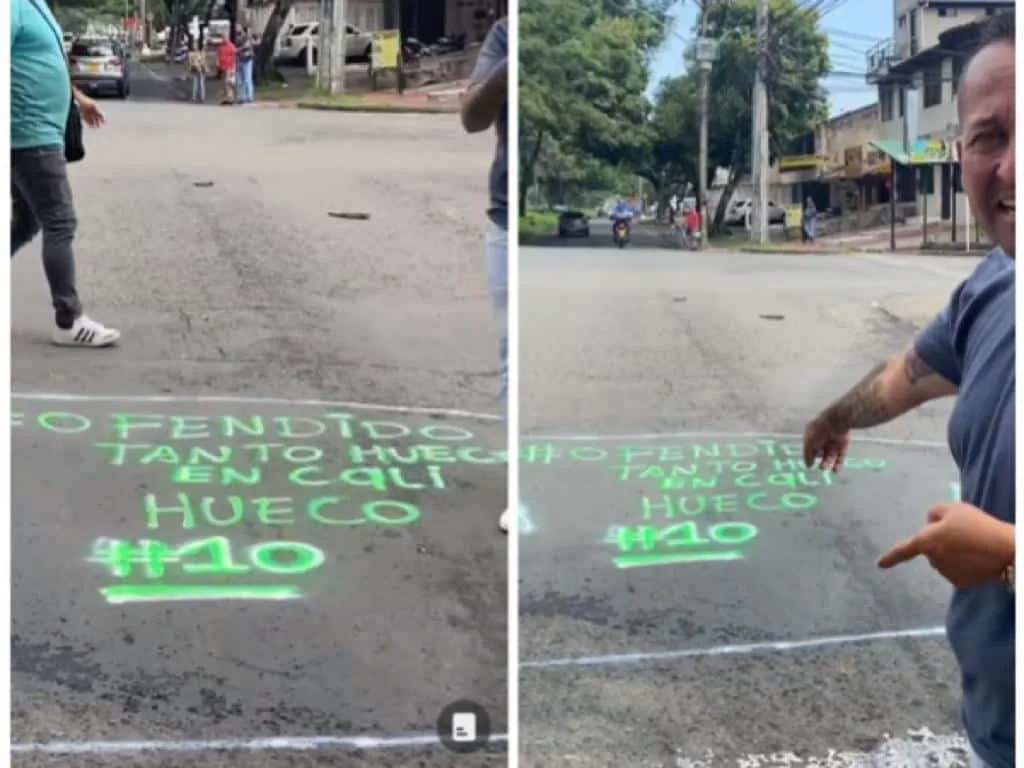 Los 'tapa huecos' en Cali: recogen recursos y van por la ciudad haciendo la tarea