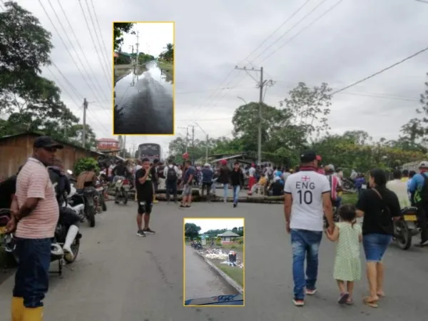 Tumaco: basuras y el alcantarillado hicieron protestar de nuevo a los tumaqueños, hubo cierre en la vía a Pasto