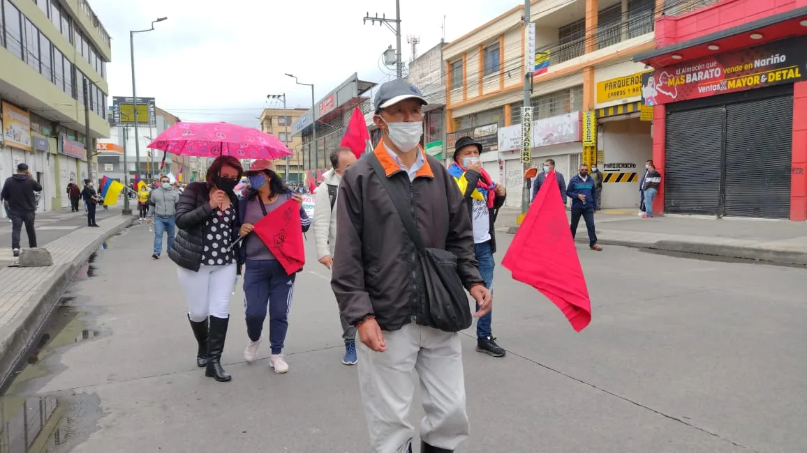 Así avanza la movilización del 20 de Julio en Pasto: cientos de personas salieron a las calles para sumarse a la jornada nacional