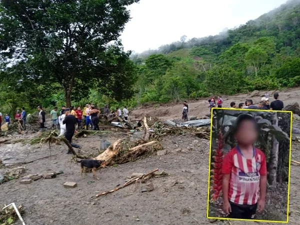 Barnes Junior, el pequeño que fue arrasado por la avalancha en Policarpa ya fue encontrado sin vida