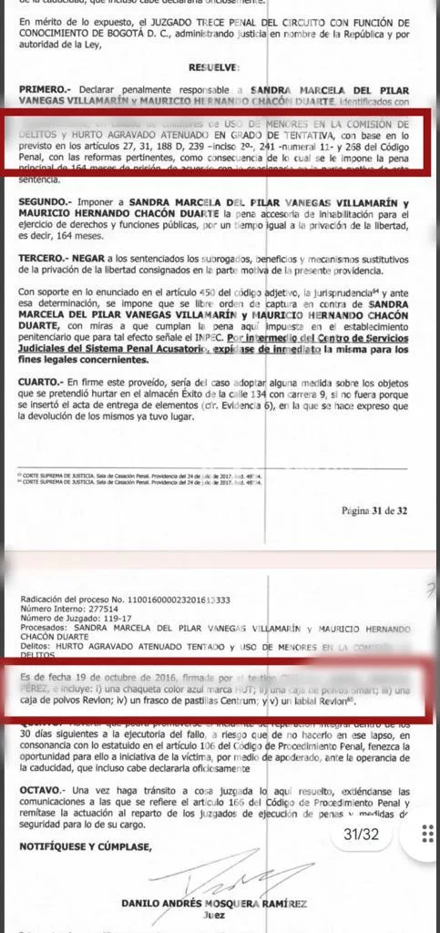 "Nunca existió el pollo asado", revelaron la sentencia contra una mujer y su marido condenados a 13 años de cárcel en Bogotá