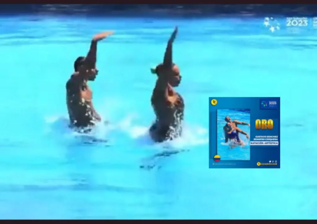 ¡Oro en nado sincronizado! Jennifer y Gustavo, deportistas vallecaucanos