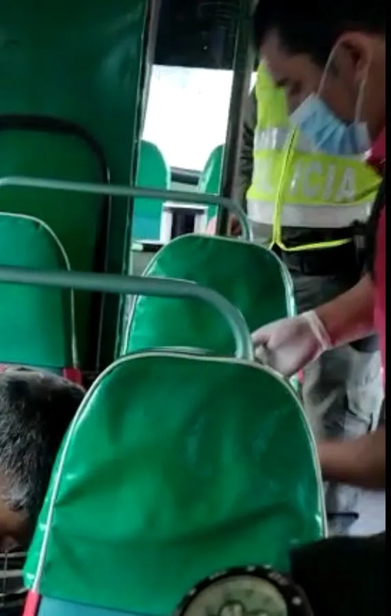 pasajero muerto de infarto en Soledad