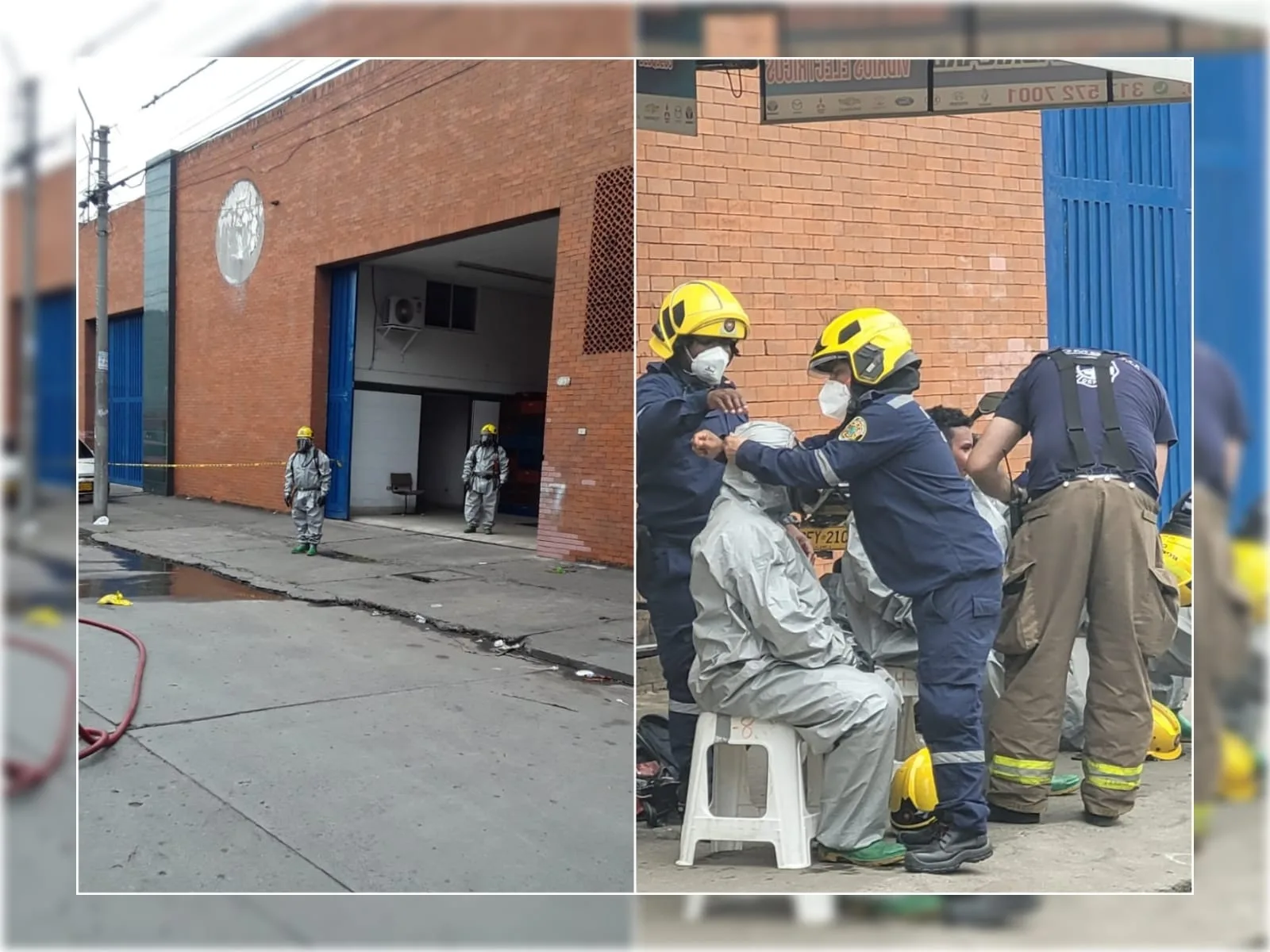 fuga de amoníaco en el barrio Porvenir de Cali