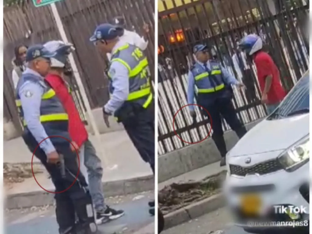 "El arma era del motorizado": agentes de movilidad terminaron en pelea en el sur de Cali
